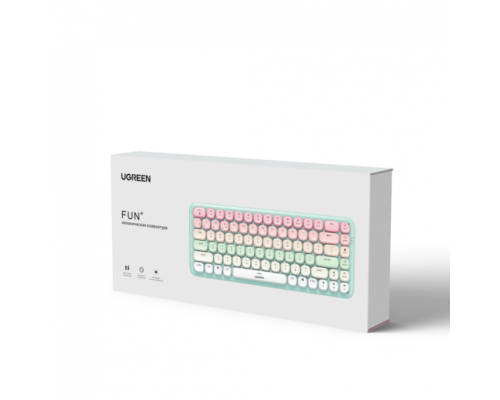 Клавиатура UGREEN KU101 (15227) FUN + Mechanical Keyboard USB-C & Bluetooth - Pink