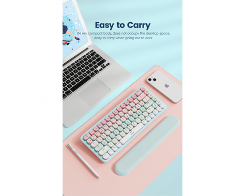 Клавиатура UGREEN KU101 (15227) FUN + Mechanical Keyboard USB-C & Bluetooth - Pink