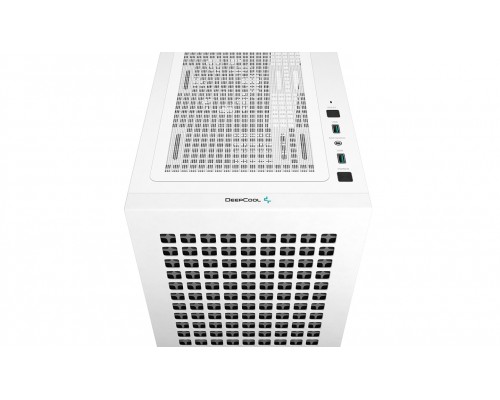 Корпус Deepcool CH370 WH без БП, боковое окно (закаленное стекло), белый, mATX