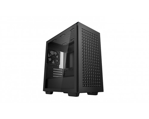 Корпус Deepcool CH370 без БП, боковое окно (закаленное стекло), черный, mATX