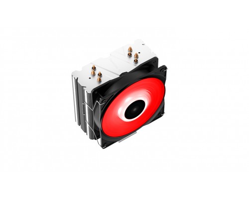 Кулер DEEPCOOL GAMMAXX 400 V2 RED LGA1700/1200/115X/AM5/AM4 (20шт/кор, TDP 180Вт, PWM, Red Led Fan 120mm, 4 тепл. трубки прямого контакта ) RET