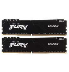 Модуль памяти KINGSTON Fury Beast Gaming DDR4 Общий объём памяти 32Гб Module capacity 16Гб Количество 2 3733 МГц Радиатор Множитель частоты шины 19 1.35 В черный KF437C19BB1K2/32                                                                        