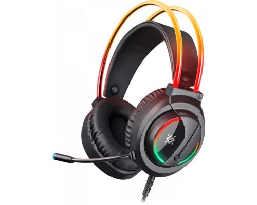 Гарнитура GAMING FLAME BLACK RGB 64555 DEFENDER