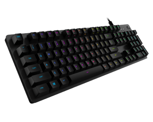 Клавиатура игровая Logitech G512 CARBON US INT'L ЛАТИНИЦА - GX BLUE (CLICKY) SWITCH (механическая клавиатура с RGB-подстветкой)