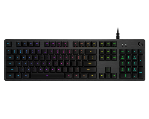 Клавиатура игровая Logitech G512 CARBON US INT'L ЛАТИНИЦА - GX BLUE (CLICKY) SWITCH (механическая клавиатура с RGB-подстветкой)