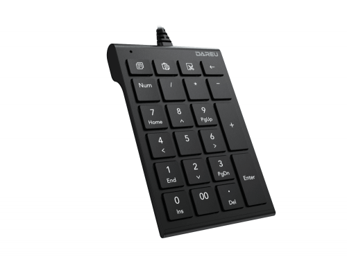 Клавиатура проводная Dareu LK22 Black (черный), цифровой блок (Numpad)