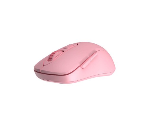 Мышь беспроводная Dareu LM115B Pink (розовый), DPI 800/1200/1600, подключение: ресивер 2.4GHz + Bluetooth, размер 107x59x38мм