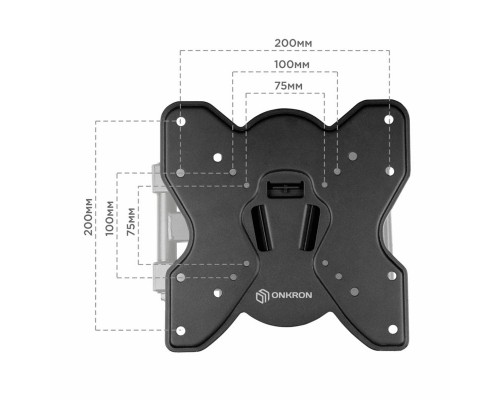 Наклонно-поворотный кронштейн ONKRON NP23чёрный