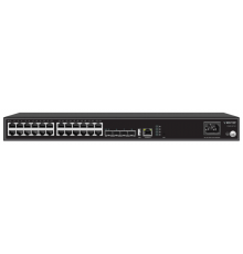 Управляемый коммутатор уровня 2+. 24 порта 100/1000BaseT RJ45, 4 порта 1/10GE SFP+                                                                                                                                                                        