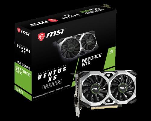 Видеокарта MSI GeForce GTX 1650 VENTUS XS 4G OC PCI-E/GeForce GTX 1650 VENTUS XS 4G OC/DL-DVI-D/HDMI/ATX/DUAL FAN/OC/4G