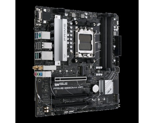 Материнская плата ASUS PRIME B650M-A WIFI, Socket AM5, B650, 4*DDR5, HDMI+DP+VGA, 4xSATA3 + RAID, M2, Audio, Gb LAN, USB 3.2, USB 2.0, mATX; 90MB1C00-M1EAY0