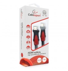 Кабель HDMI Cablexpert, серия Silver, длина 1 м, v1.4, M/M, позол.разъемы, феррит. кольца, коробка (CC-S-HDMI03-1M)                                                                                                                                       