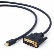 Cablexpert Кабель mDP-DVI, 20M/25M, 1.8м, черный, позол.разъемы, пакет (CC-mDPM-DVIM-6)                                                                                                                                                                   