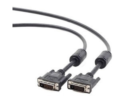 Кабель DVI-D dual link Gembird/Cablexpert , 25M/25M, 1.8м, черный, экран, феррит.кольца, пакет(CC-DVI2-BK-6)