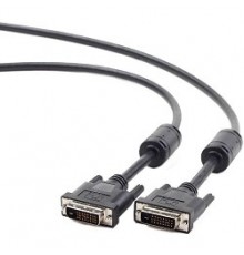 Кабель DVI-D single link Gembird/Cablexpert , 19M/19M, 3.0м, черный, экран, феррит.кольца, пакет(CC-DVI-BK-10)                                                                                                                                            