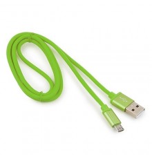 Кабель Cablexpert  USB 2.0 CC-S-mUSB01Gn-1M, AM/microB, серия Silver, длина 1м, зеленый, блистер                                                                                                                                                          