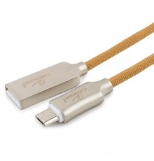 Кабель Cablexpert  USB 2.0 CC-P-mUSB02Gd-1.8M AM/microB, серия Platinum, длина 1.8м, золотой, блистер                                                                                                                                                     