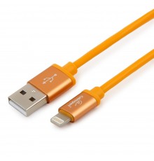 Cablexpert Кабель для Apple CC-S-APUSB01O-1M, AM/Lightning, серия Silver, длина 1м, оранжевый, блистер                                                                                                                                                    