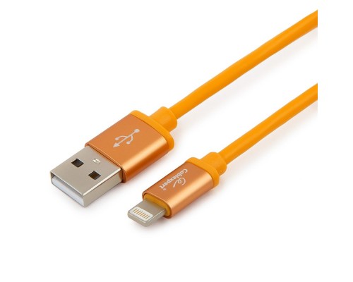 Cablexpert Кабель для Apple CC-S-APUSB01O-1M, AM/Lightning, серия Silver, длина 1м, оранжевый, блистер