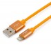 Cablexpert Кабель для Apple CC-S-APUSB01O-1M, AM/Lightning, серия Silver, длина 1м, оранжевый, блистер