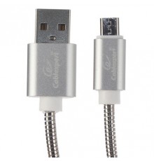 Кабель Cablexpert  USB 2.0 CC-G-mUSB02S-0.5M AM/microB, серия Gold, длина 0.5м, серебро, блистер                                                                                                                                                          