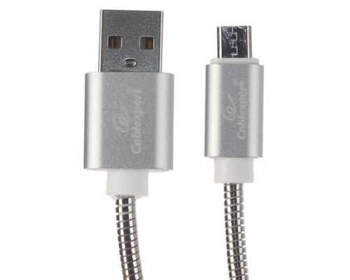 Кабель Cablexpert  USB 2.0 CC-G-mUSB02S-0.5M AM/microB, серия Gold, длина 0.5м, серебро, блистер