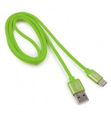 Cablexpert Кабель USB 2.0 CC-S-USBC01Gn-1M, AM/Type-C, серия Silver, длина 1м, зеленый, блистер                                                                                                                                                           