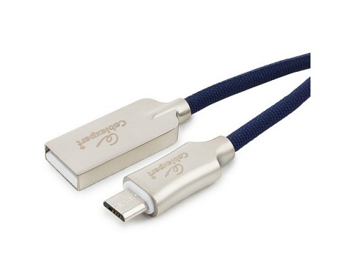Кабель Cablexpert  USB 2.0 CC-P-mUSB02Bl-1.8M AM/microB, серия Platinum, длина 1.8м, синий, блистер