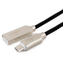 Cablexpert Кабель USB 2.0 CC-P-mUSB02Bk-1M AM/microB, серия Platinum, длина 1м, черный, блистер                                                                                                                                                           