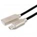 Cablexpert Кабель USB 2.0 CC-P-mUSB02Bk-1M AM/microB, серия Platinum, длина 1м, черный, блистер