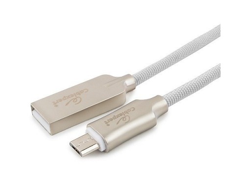 Кабель Cablexpert  USB 2.0 CC-P-mUSB02W-1.8M AM/microB, серия Platinum, длина 1.8м, белый, блистер