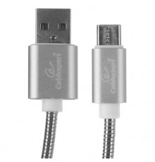 Cablexpert Кабель USB 2.0 CC-G-USBC02S-1.8M AM/Type-C, серия Gold, длина 1.8м, серебро, блистер                                                                                                                                                           