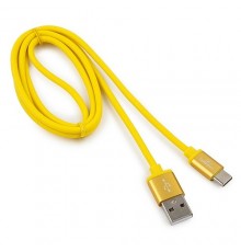 Cablexpert Кабель USB 2.0 CC-S-USBC01Y-1M, AM/Type-C, серия Silver, длина 1м, желтый, блистер                                                                                                                                                             