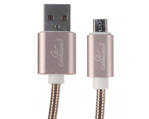 Кабель Cablexpert  USB 2.0 CC-G-mUSB02Cu-1M AM/microB, серия Gold, длина 1м, золото, блистер