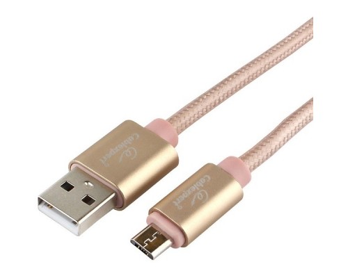 Cablexpert Кабель USB 2.0 CC-U-mUSB02Gd-3M AM/microB, серия Ultra, длина 3м, золотой, блистер