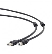 Gembird/Cablexpert CCF2-USB2-AMBM-10 USB 2.0 Pro Кабель  , AM/BM, 3м, экран, 2феррит.кольца, черный, пакет                                                                                                                                                
