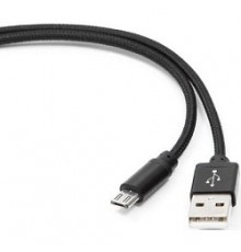 Gembird Кабель USB 2.0 Cablexpert CC-mUSB2bk1m, AM/microBM 5P, 1м, нейлоновая оплетка, алюминиевые разъемы, черный, пакет                                                                                                                                 