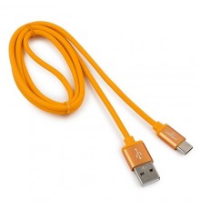 Кабель Cablexpert  USB 2.0 CC-S-USBC01O-1M, AM/Type-C, серия Silver, длина 1м, оранжевый, блистер                                                                                                                                                         