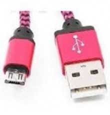 Gembird Кабель USB 2.0 Cablexpert CC-mUSB2pe1m, AM/microBM 5P, 1м, нейлоновая оплетка, алюминиевые разъемы, фиолетовый, пакет                                                                                                                             