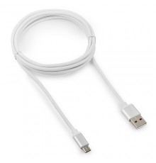 Cablexpert Кабель USB 2.0 CC-S-mUSB01W-1.8M, AM/microB, серия Silver, длина 1.8м, белый, блистер                                                                                                                                                          