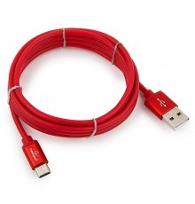 Cablexpert Кабель USB 2.0 CC-S-USBC01R-1.8M, AM/Type-C, серия Silver, длина 1.8м, красный, блистер                                                                                                                                                        