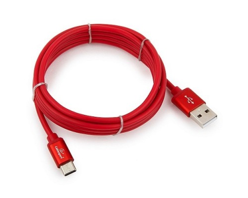 Cablexpert Кабель USB 2.0 CC-S-USBC01R-1.8M, AM/Type-C, серия Silver, длина 1.8м, красный, блистер