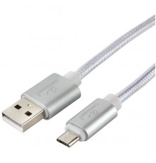 Кабель Cablexpert  USB 2.0 CC-U-mUSB02S-1.8M	 AM/microB, серия Ultra, длина 1.8м, серебристый, блистер                                                                                                                                                    