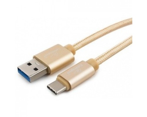 Кабель Cablexpert  USB 3.0 CC-P-USBC03Gd-1.8M AM/Type-C, серия Platinum, длина 1.8м, золотой, блистер