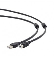 Gembird/Cablexpert  CCF2-USB2-AMBM-15 USB 2.0 Pro Кабель  , AM/BM, 4.5м, экран,2феррит.кольца, черный, пакет                                                                                                                                              