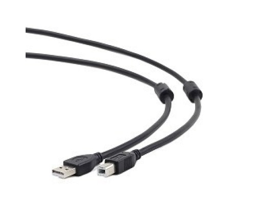 Gembird/Cablexpert  CCF2-USB2-AMBM-15 USB 2.0 Pro Кабель  , AM/BM, 4.5м, экран,2феррит.кольца, черный, пакет