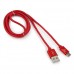 Cablexpert Кабель USB 2.0 CC-S-mUSB01R-1M, AM/microB, серия Silver, длина 1м, красный, блистер