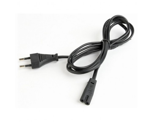 Cablexpert Кабель питания для ноутбуков, аудио/видео техники 1,8м, VDE, 2-pin, черный, пакет