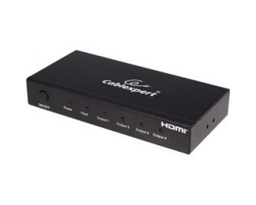 Gembird DSP-4PH4-02 Разветвитель HDMI Cablexpert, HD19F/4x19F, 1 компьютер => 4 монитора, Full-HD, 3D, 1.4v