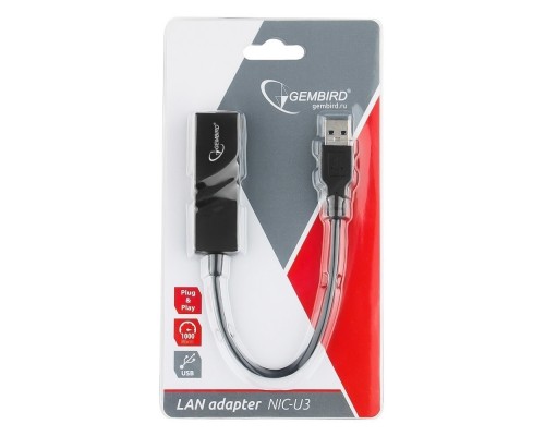 Gembird NIC-U3 Сетевой адаптер Ethernet USB 3.0 - Fast Ethernet adapter